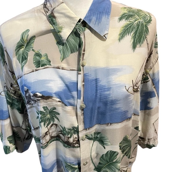 Vintage Pierre Cardin Hawaiian Shirt - Palm Trees - Size XL - Great Condition - Picture 4 of 11